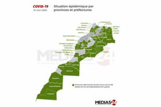 39 provinces sans Covid (situation au lundi 1er juin à 18H)
