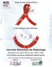 7ème édition de la journée nationale de dépistage du VIH le 1er  juin 2013
