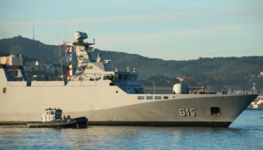 La frégate Allal Ben Abdellah à l'exercice naval Gabian