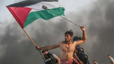 Gaza: la photo d'un Palestinien rappelant l'œuvre de Delacroix