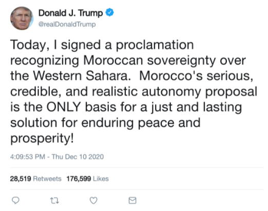 Des captures de tweets de Trump sur le Sahara proposées à près de 90.000 dollars
