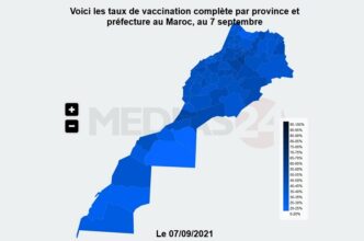 Voici les taux de vaccination province par province, au 7 septembre (carte interactive)