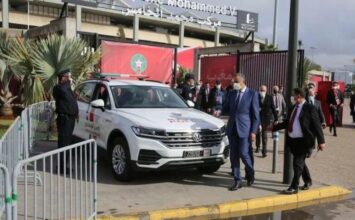 Hammouchi sur le terrain à l'occasion du match Maroc-Congo