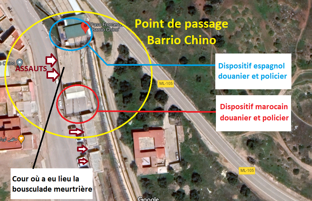 En images, les explications marocaines de la bousculade meurtrière de Barrio Chino Melilia