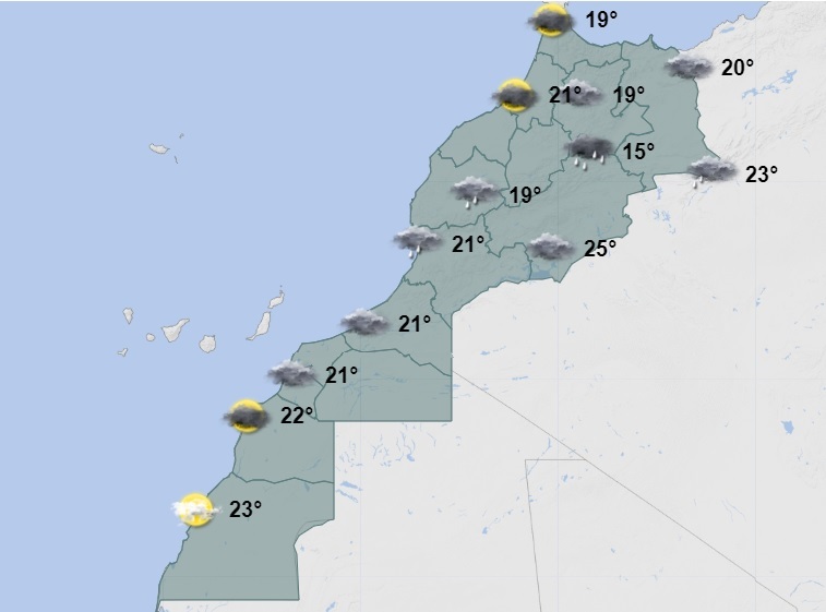 Averses et fortes pluies attendues ce week-end