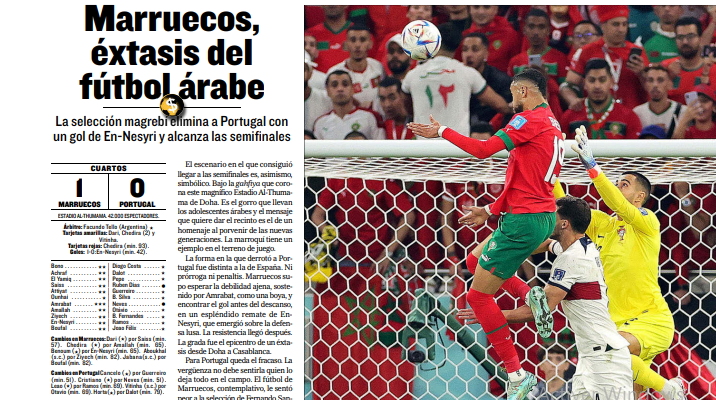 La presse internationale ensence les Lions de l'Atlas après leur qualification en demi-finale