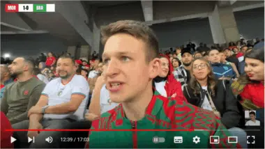 Match Maroc-Brésil : un influenceur britannique fait honneur à l’équipe nationale