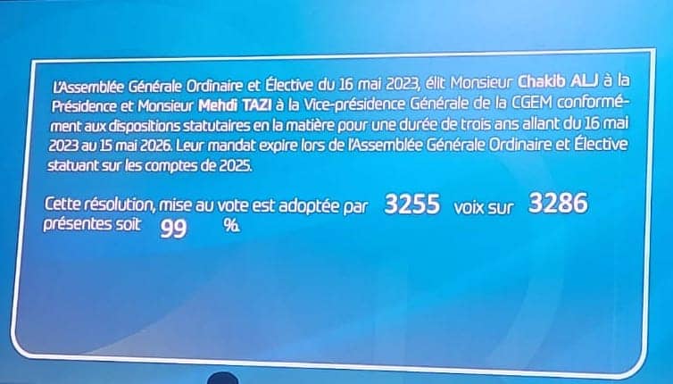 Chakib Alj et Mehdi Tazi réélus à la tête de la CGEM