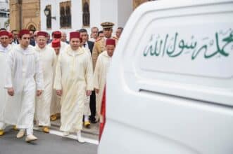 Funérailles de Mohamed Moatassim en présence du Prince Moulay Rachid