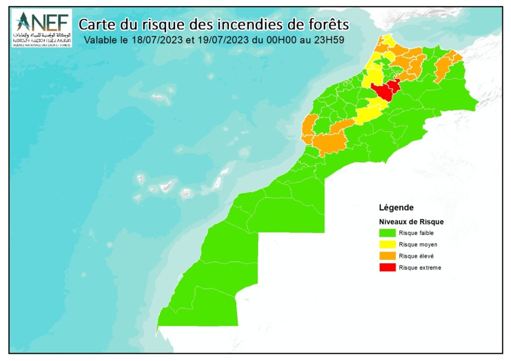 Incendies de forêt : risque &ldquo;moyen" à "extrême&rdquo; dans plusieurs provinces mardi et mercredi