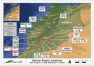 Aterian obtient 10 nouveaux permis d’exploration minière au Maroc