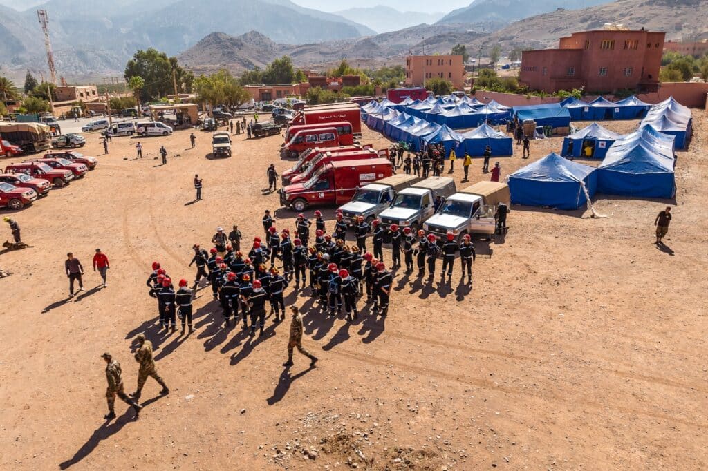 Séisme. Dans la province d'Al Haouz, le dispositif des Forces armées royales (en images)