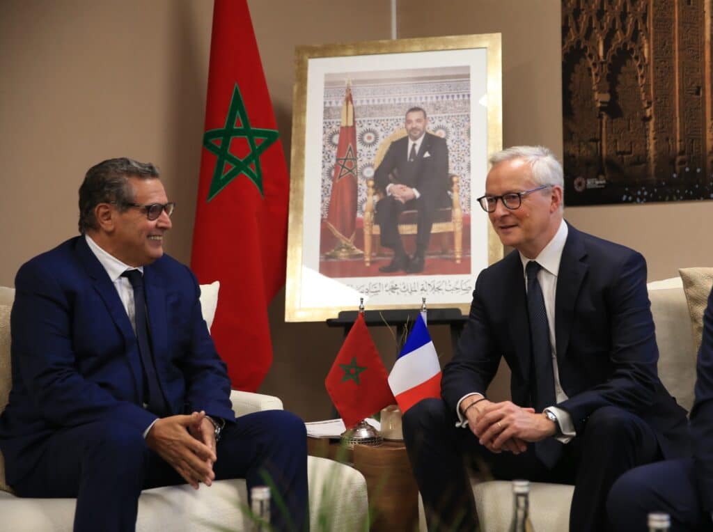 Série d’entretiens de Aziz Akhannouch avec plusieurs personnalités en marge des Assemblées annuelles FMI-BM