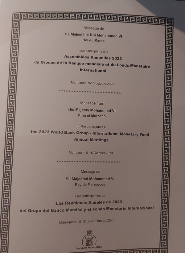 Message du Roi Mohammed VI aux AA2023 : &ldquo;Le Maroc souhaite que l’Afrique puisse trouver sa place dans les instances internationales&rdquo;