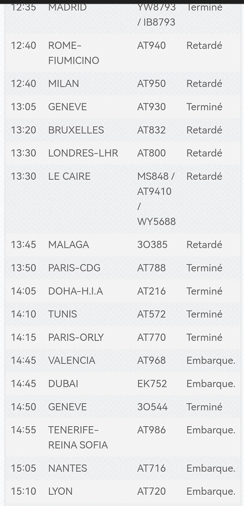Grosses perturbations aux aéroports de Casablanca et de Tanger à cause de la météo