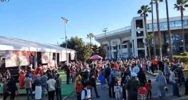 Ambiance dans la Fan Zone Inwi après le match Maroc-RD congo