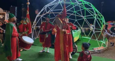 Ambiance à la fan zone de Morocco Mall avant le match Maroc-Afrique du Sud