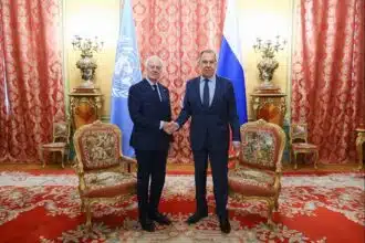 Sergey Lavrov s’entretient avec Staffan de Mistura
