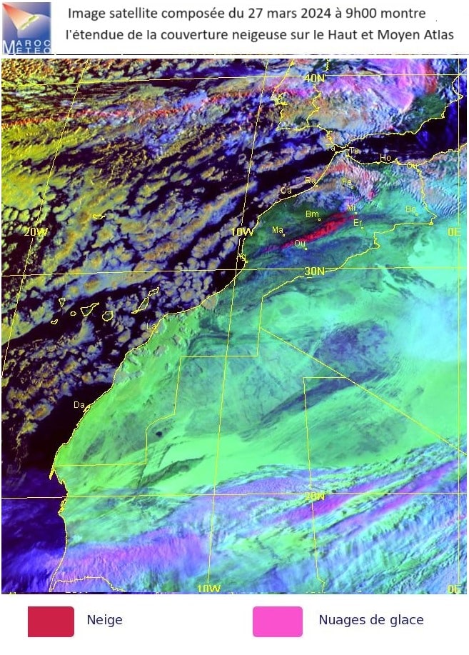Le Maroc frappé par la tempête Nelson ce week-end, pluies, neiges et vents forts attendus