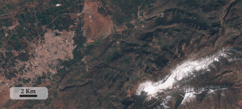 Les images satellites d’un enneigement printanier exceptionnel de l’Atlas