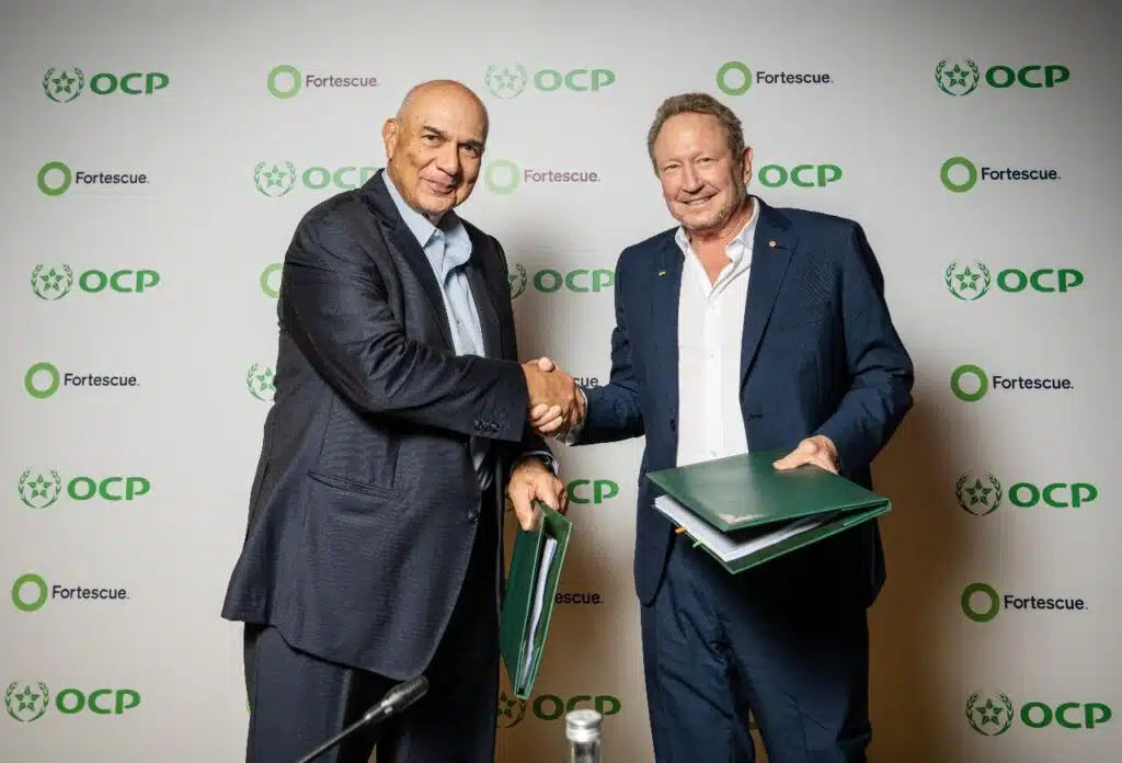 Joint-venture Fortescue-OCP Green Energy : l'opération a été validée par le régulateur