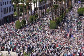 Marche nationale à Rabat en solidarité avec la Palestine