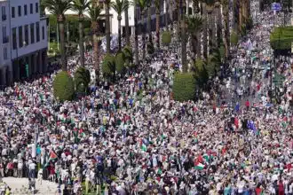 Marée humaine à Rabat dans une grande marche de soutien à la Palestine et au Liban