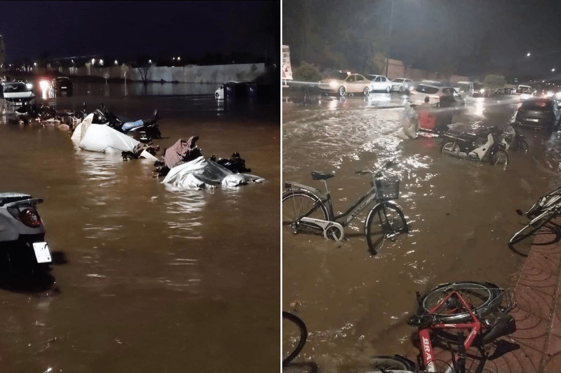 Inondations à Marrakech : les fortes pluies du 13 octobre paralysent la ville