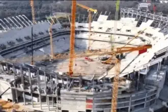 En images, l'état d'avancement du chantier du complexe sportif Moulay Abdellah de Rabat