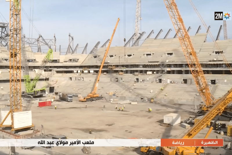 En images, l'état d'avancement du chantier du complexe sportif Moulay Abdellah de Rabat