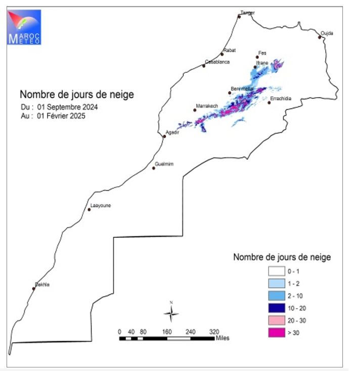Les dernières chutes de neige au Maroc, tardives mais significatives