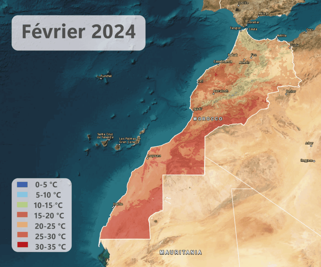 Au Maroc, un mois de février 2025 moins chaud que celui de l'année dernière (-3°)