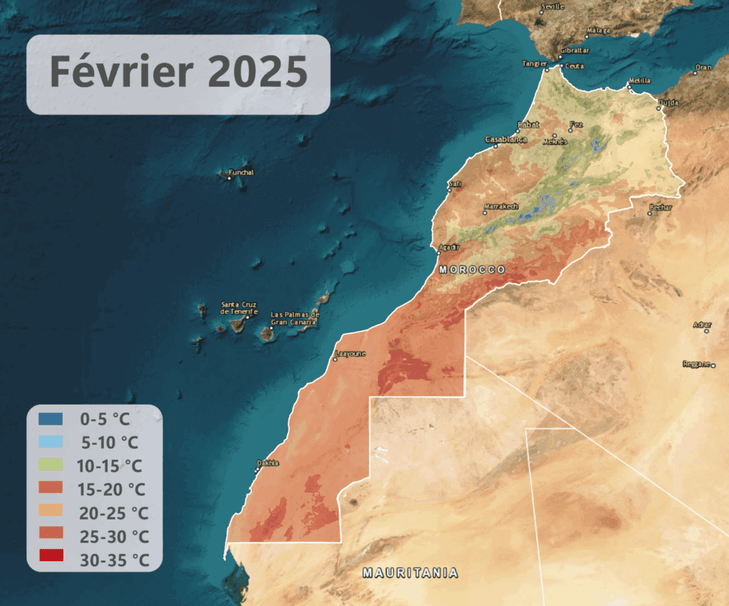 Au Maroc, un mois de février 2025 moins chaud que celui de l'année dernière (-3°)