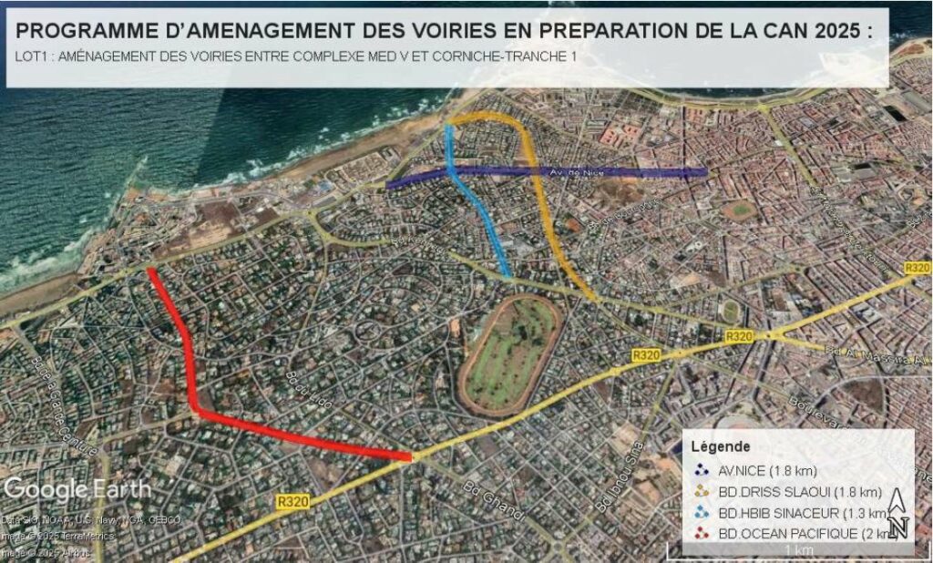 CAN 2025. 396 MDH pour améliorer les voiries autour du complexe Mohammed V