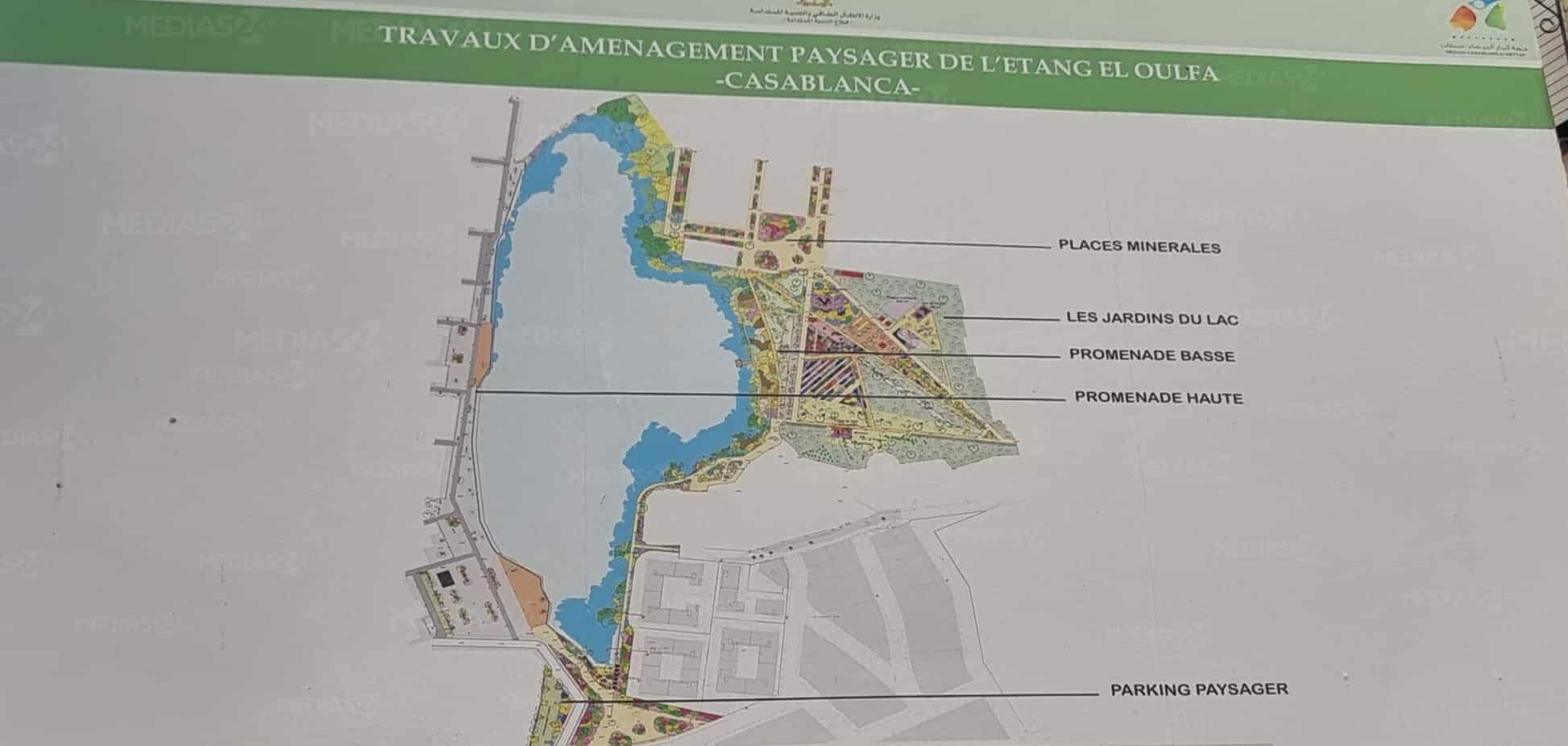 Casablanca : les travaux de l'étang d’El Oulfa, futur poumon vert de la métropole, sont à 50% d'avancement