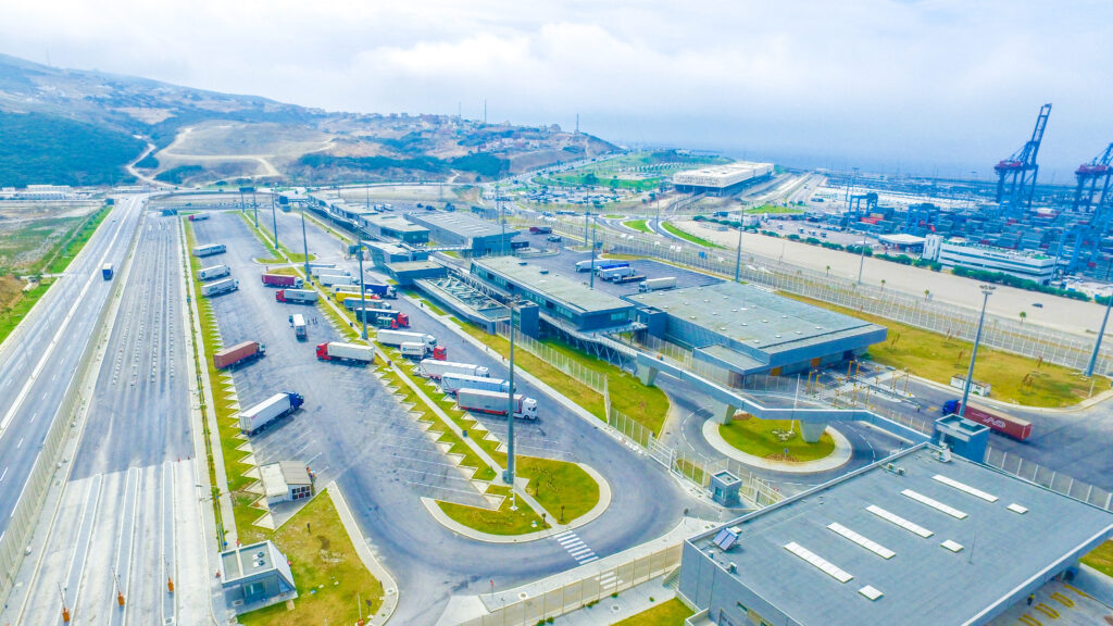 vue aérienne de la zone "Export Access" de Tanger Med