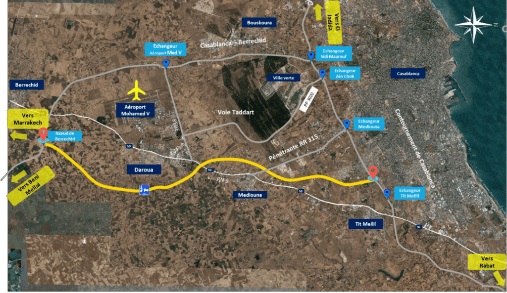 Autoroute Tit Mellil-Berrechid : le chantier franchit 86% d’avancement