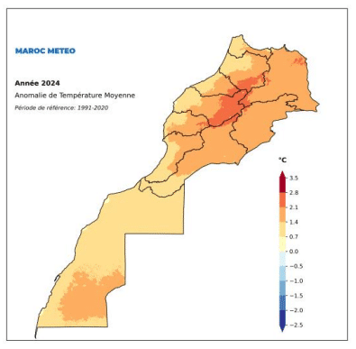 2024, année la plus chaude jamais enregistrée au Maroc, la plus sèche depuis les années 60