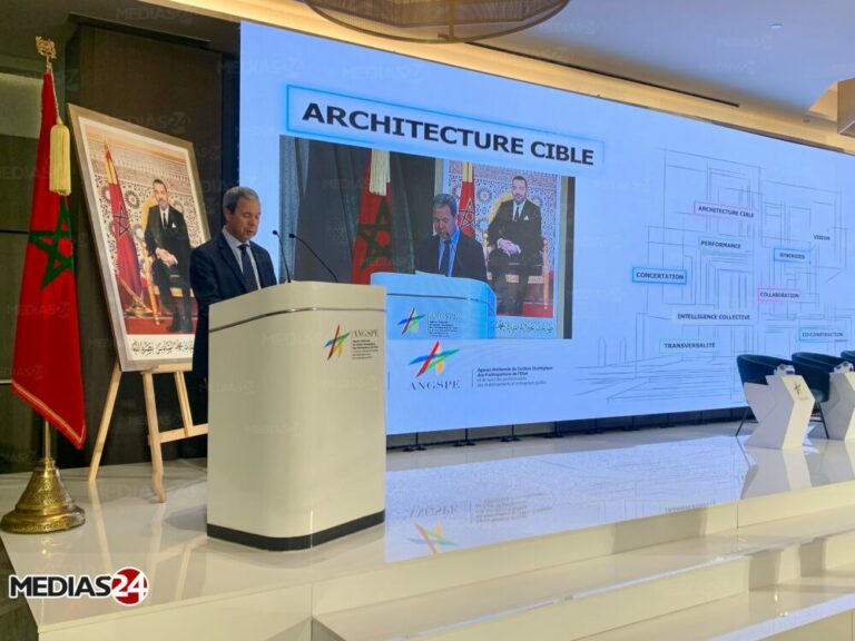 Abdellatif Zaghnoun, DG de l'ANGSPE, a présenté l'architecture cible du pilotage de la performance des entreprises et établissements pubics.