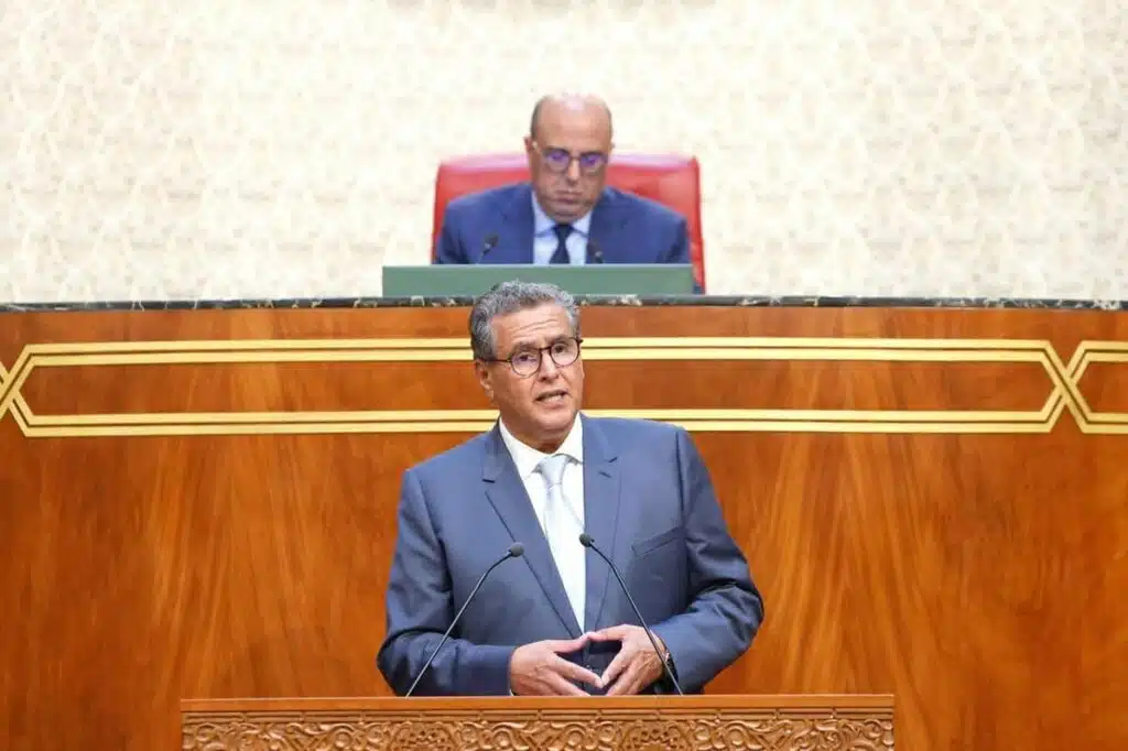 Aziz Akhannouch à la Chambre des conseillers.