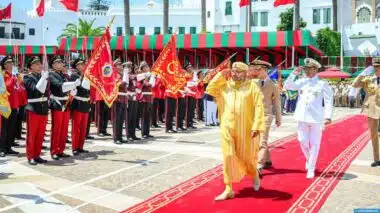 Cérémonie de prestation de serment des officiers lauréats des écoles militaires et paramilitaires devant le Roi