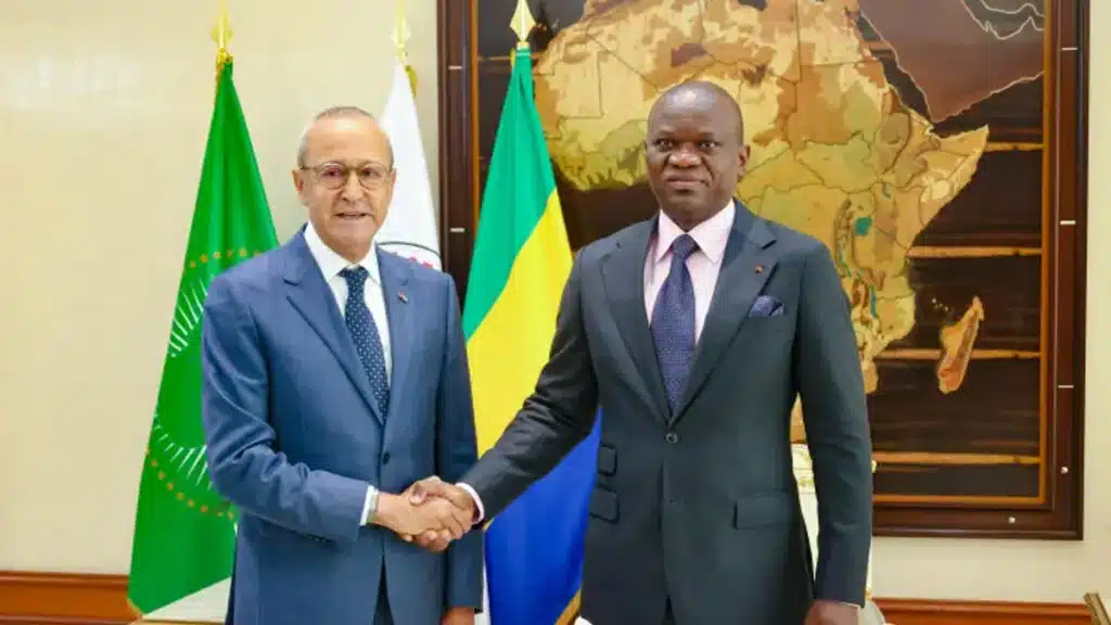 Mohammed Bouzoubaa, DG de TGCC, reçu par le président gabonais Brice Oligui Nguema au palais présidentiel