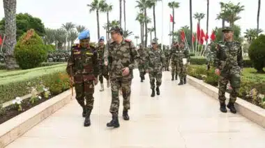 L’Inspecteur général des FAR s'entretient avec le commandant de la Minurso