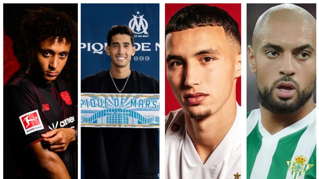 Eliesse Ben Seghir (Bayer Leverkusen), Nayef Aguerd(Olympique de Marseille), Bilal El Khannouss (VfB Stuttgart), Sofyan Amrabat (Real Betis)