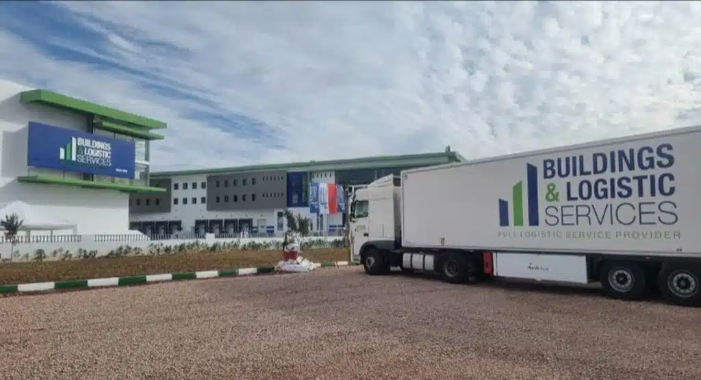 Vue du siège de Building Logistics Services, après l’annonce de l’acquisition de Transload, illustrant l’expansion de l’entreprise marocaine dans le transport de marchandises.