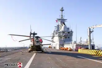 Le Tonnerre, deuxième plus grand bâtiment de la Marine française, fait escale à Casablanca