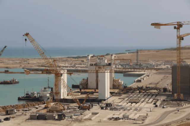 Port Nador West Med, en pleins travaux.