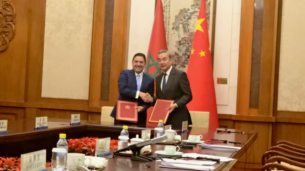 Nasser Bourita et son homologue chinois, Wang Yi.
