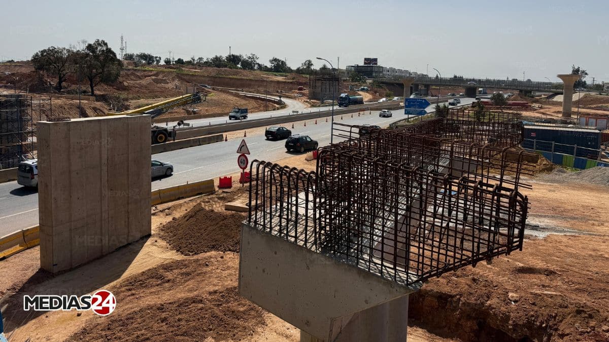 Le chantiers de réaménagement du nœud Sidi Maarouf