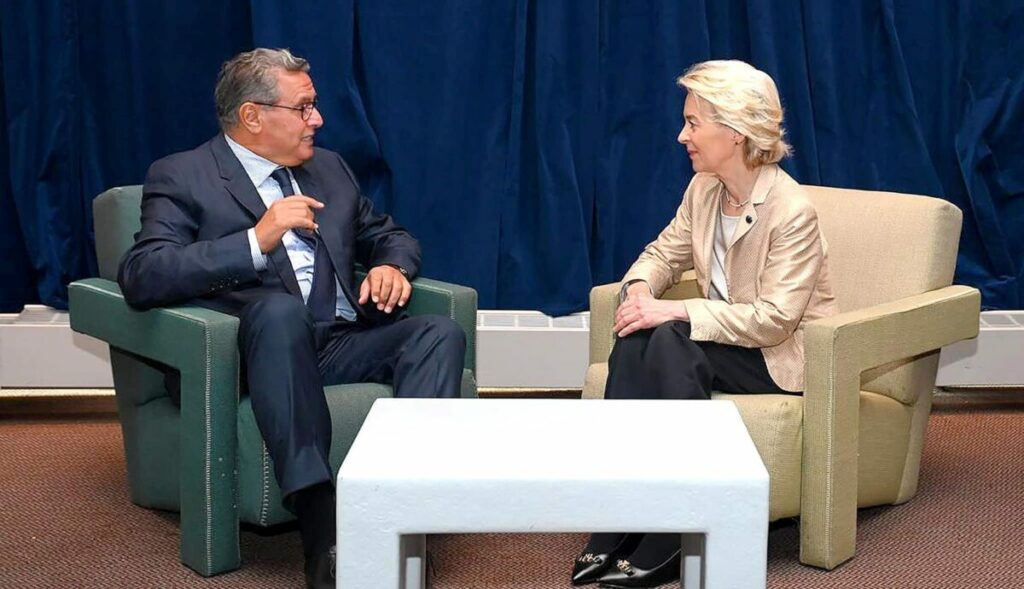 Aziz Akhannouch et Ursula von der Leyen.